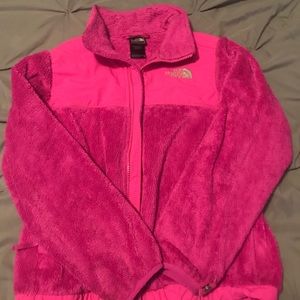 North face girls M hot pink fleece.